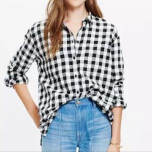 Madewell Oversized Flannel Boyshirt Buffalo Plaid